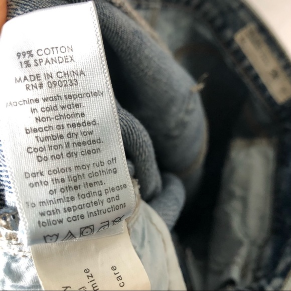 BULLHEAD Denim Light Washed Light Blue Skinny Distressed Jeans Raw Hem Size 26 - Picture 13 of 13